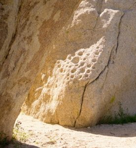  Archeology marks on a desert boulder