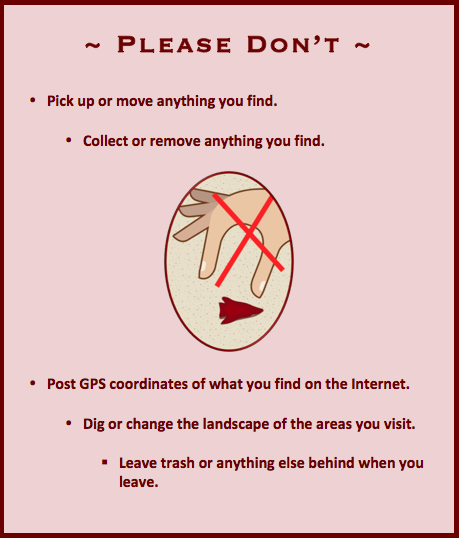 Archaeology Site Don'ts