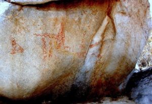 Pictograph rock