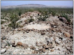 Rock circles in the desert.